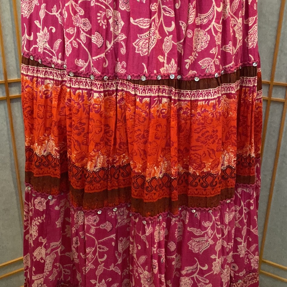 Pretty Gauze Boho India Skirt - Picture 2 of 4